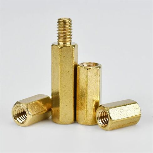M2 M2.5 M3 M4 M5 Hex Standoff النحاس فاصل مسدس الوقوف PCB اللوحة الأم عمود رف مسمار النحاس عمود الجوز المسمار (ذكر أنثى، L 10MM_M2.5 20PCS) in Saudi Arabia