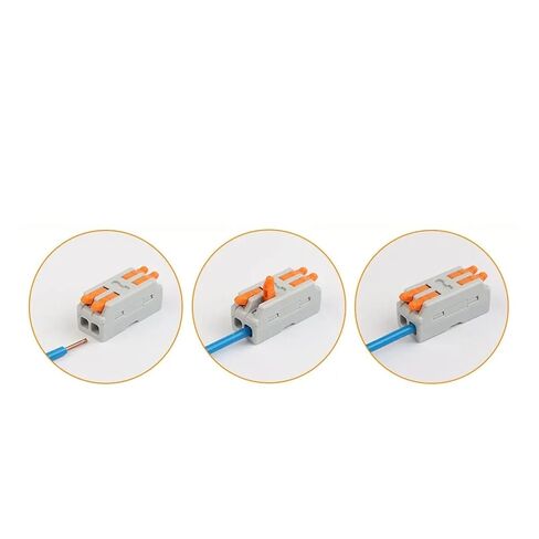 Universal Compact Wiring Splicing Conector 10PCS Fast Wiring Cable Connectors Universal Compact Splitter Electrical Conductors Push-in Home Terminal Block in Saudi Arabia
