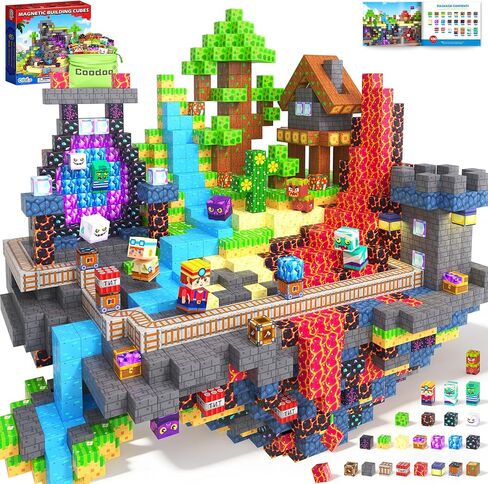 150PCS Magnetic Blocks, Build Mine Magnet World Set, Toddler Outdoor Toys STEM Construction Building Blocks Toy, Magnetic Tiles Sensory Kids Toys for 3+ Year Old Kids Boys Girls Ages 3 4 5 6 in Kuwait
