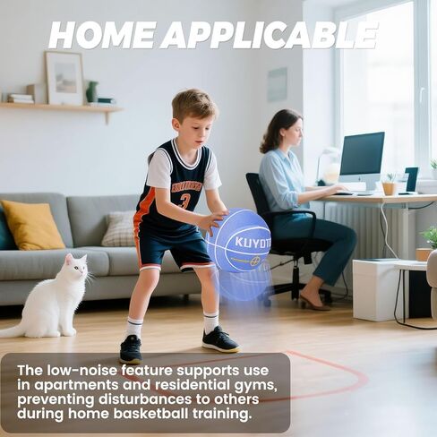 كرة السلة الصامتة مقاس 5 من KUYOTQ مع غطاء من القماش الناعم، لا تساقط، لا بقايا، كرة سلة متينة وهادئة للتدريب في الأماكن المغلقة، للشقق والصالات الرياضية المنزلية، لا حاجة إلى مضخة in Kuwait