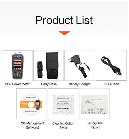 SHYSKY TM70B-OV1 PON Optical Power Meter with 1mw VFL and Optical Power Meter for EPON GPON xPON OLT-ONU 1310/1490/1550nm, 3 in 1 PON Tester for PON Network Construction and Maintenance in Kuwait
