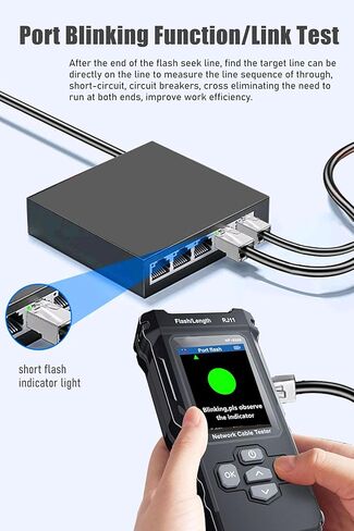 NF-8506 Network Cable Tester IP Scan, PoE & Ping Test, Network Rate Check | Compatible with CAT5/CAT6, RJ11/RJ45 | Cable Toner & Telephone Finder TDR Multifunctional LAN Ethernet Cable Tester in Kuwait