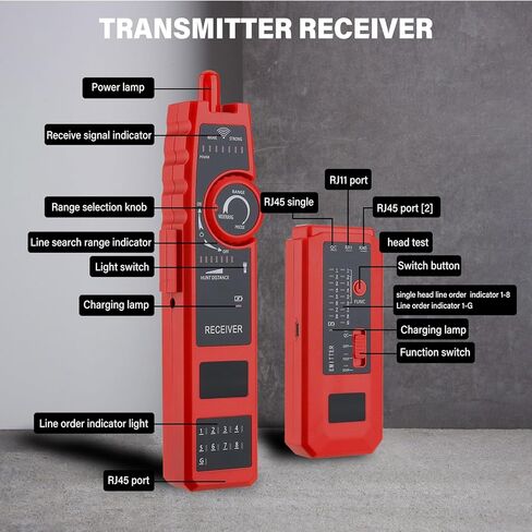 جهاز اختبار كابل الشبكة RJ45 RJ11، جهاز اختبار استمرارية LAN & TEL، جهاز اختبار كابل إيثرنت للهاتف، إيثرنت، جهاز اختبار PoE، جهاز تتبع الأسلاك، جهاز اختبار الألياف in Kuwait