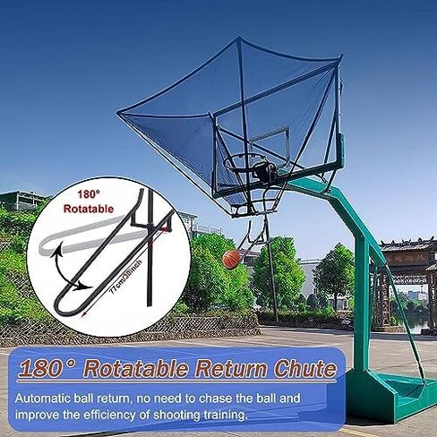 Basketball Shot Returner System, Foldable Rebounder Net for Kids & Adults, Ideal for Park, Playground, Gymnasium, Home Use - Durable Metal Frame Basketball Trainer in Saudi Arabia