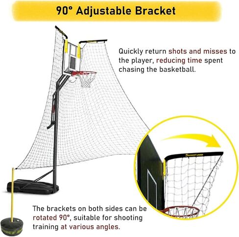 Wall Mounted Basketball Hoop Rebounder - Automatic Indoor/Outdoor Shot Return Net Training Aid for Efficient Rebounds & Skill Development in Saudi Arabia