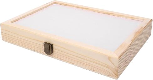 Film Cassette Display Case 30 Slots Solid Wood Storage Box for 135 Film Cassettes, Rustic Style, Multi purpose Organizer with Handles, External Label Slots in Saudi Arabia