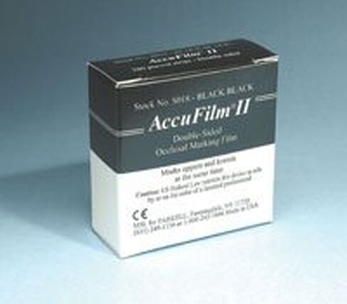 1868082 PT# S018 Film Strip AccuFilm II 7/8x3-1/2" Black/ Black Pk Made by Parkell in Saudi Arabia