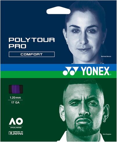 YONEX Polytour Pro Strings | Durable Soft All-Round Thick Gauge Comfort Performance Tennis Racquet Strings w/Silicone Oil Infused Filament Technology in Saudi Arabia