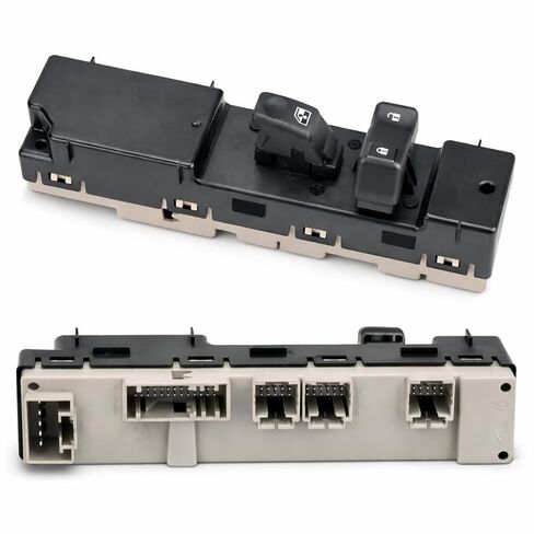 Front Right Passenger Window and Lock Switch Controls for 2003-2006 Chevy Silverado Avalanche Tahoe Yukon, for GMC Sierra 1500 2500 3500 Crew Cab, for Cadillac Escalade Hummer H2 Replace# 19115820 in Kuwait