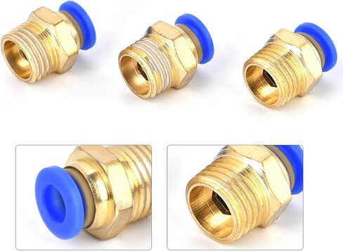 Pneumatic Male Connector Durable Quick Fittings Adapter for Pipe and Tools, 25Pcs G1/4 for Workshops in Saudi Arabia
