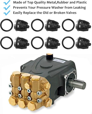 6PCS Pressure Washer Check Valve Kit Compatible with Mi-T-M 700009 & Inter Pump 47, 49, 50, 51 Series | Replacement Part 758-543, 36.7032.01 | Durable High-Performance Repair Kit in Saudi Arabia
