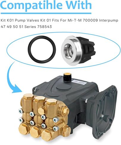 6PCS Pressure Washer Check Valve Kit Compatible with Mi-T-M 700009 & Inter Pump 47, 49, 50, 51 Series | Replacement Part 758-543, 36.7032.01 | Durable High-Performance Repair Kit in Saudi Arabia