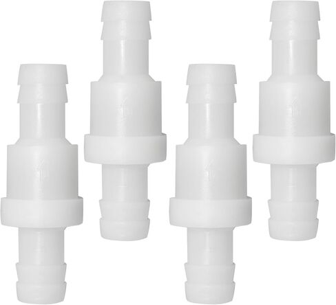 Bonsicoky 4 Pack 1/2"(12mm) Barb Hose One Way Inline Check Valve - Non-Return Plastic Check Valve for Fuel Oil, Water, and Air in Saudi Arabia