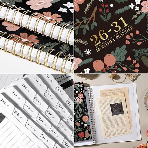 2026-2030 Monthly Planner - 5 Year Planner/Calendar, 5 Year Calendar 2026-2030 Monthly Planner with Tabs, Jan. 2026 - Dec. 2030, 9" x 11", Twin-Wire Binding, Double-Side Pocket - Pinecone in Saudi Arabia