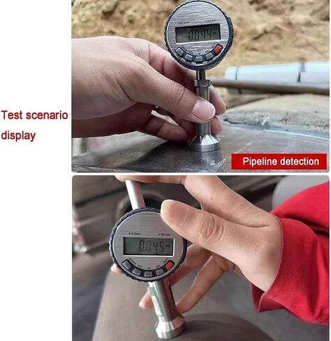 مقياس ملف تعريف محمول، جهاز اختبار خشونة السطح الرقمي، نطاق القياس 0-6.5 مم، الدقة 1 ميكرومتر، عملية سهلة، لقياس محيط السطح والحفر. in Kuwait