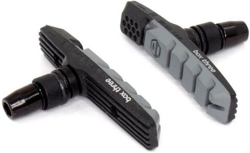 Box Three 70 Millimeters BMX Brake Pads Matte Black w/Pad Printing Body, Dual Compound Rubber Pad & Pivoting Posts | Grey in Saudi Arabia