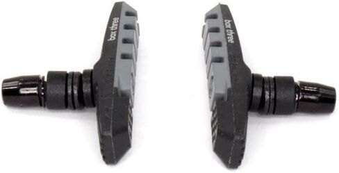 Box Three 70 Millimeters BMX Brake Pads Matte Black w/Pad Printing Body, Dual Compound Rubber Pad & Pivoting Posts | Grey in Saudi Arabia