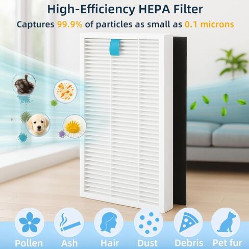 20-Piece Accessories Kit Compatible with Tikom G8000 Max / L8000 Pro (2025 New Vision) / L8000 Plus Robot Vacuum Replacement Parts, Includes 2 Main Brushes, 6 Side Brushes, 6 HEPA Filters, 6 Mop Pads in Kuwait