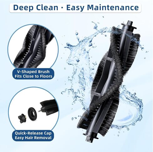 20-Piece Accessories Kit Compatible with Tikom G8000 Max / L8000 Pro (2025 New Vision) / L8000 Plus Robot Vacuum Replacement Parts, Includes 2 Main Brushes, 6 Side Brushes, 6 HEPA Filters, 6 Mop Pads in Kuwait