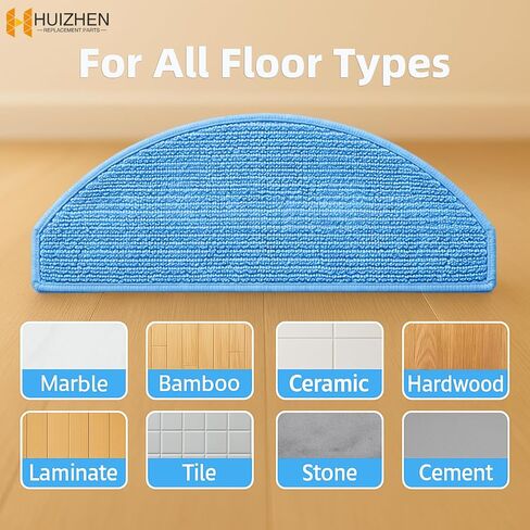 20-Piece Accessories Kit Compatible with Tikom G8000 Max / L8000 Pro (2025 New Vision) / L8000 Plus Robot Vacuum Replacement Parts, Includes 2 Main Brushes, 6 Side Brushes, 6 HEPA Filters, 6 Mop Pads in Kuwait