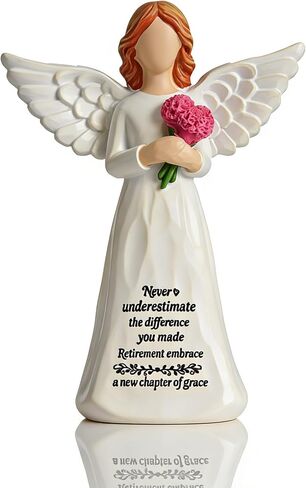 Happy Retirement Gift for Women, 7″ Retirement Party Decoration with Sunflower Angel Statue in Kuwait
