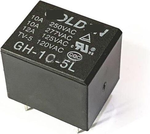 5 قطعة مرحلات GH-1C-5L GH-1C-12L GH-1C-24L 5PIN 10A 250VAC 5VDC 12VDC 24VDC مرحل الطاقة (الحجم: GH-1C-5L 5VDC) in Kuwait