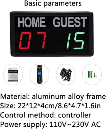LED Football Scoreboard, Electronic Digital Display with Remote Control, Single Sided Replacement Board for Tennis, Basketbal in Saudi Arabia