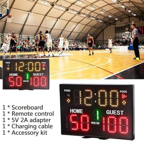 Portable LED Digital Scoreboard with 11 Digits, Remote Control and Buzzer for Basketball, Football, Volleyball in Saudi Arabia
