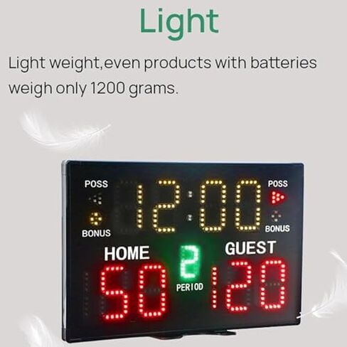 Portable LED Digital Scoreboard with 11 Digits, Remote Control and Buzzer for Basketball, Football, Volleyball in Saudi Arabia