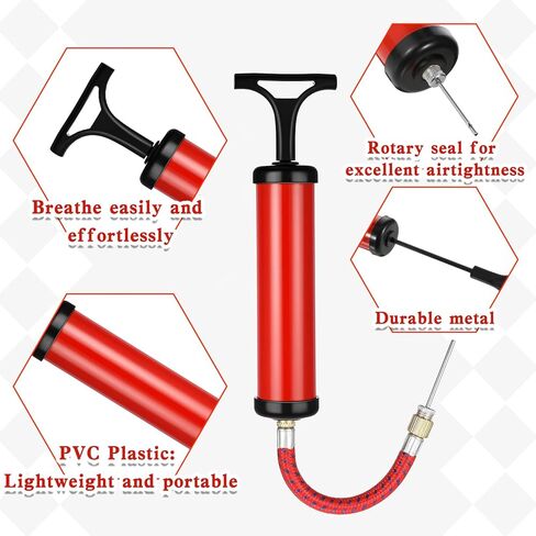 10 Pcs Portable Air Pump Ball Pump for Sports with Needles Nozzles Flexible Extension Hose Air Balls Pumps Bulk for Soccer Basketball Football Volleyball in Saudi Arabia
