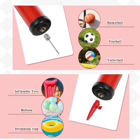 10 Pcs Portable Air Pump Ball Pump for Sports with Needles Nozzles Flexible Extension Hose Air Balls Pumps Bulk for Soccer Basketball Football Volleyball in Saudi Arabia