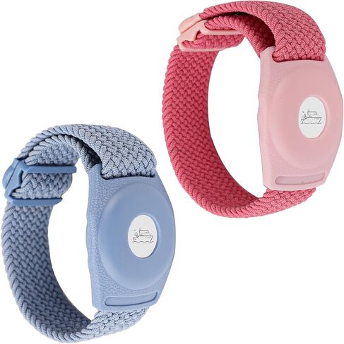 2pcs Holder for Princess Cruise Medallion, Adjustable Braided Bracelet Comfortable Wristband Men Women Compatible with Princess Medallion Holder Accessories (Blue, Pink) in Saudi Arabia