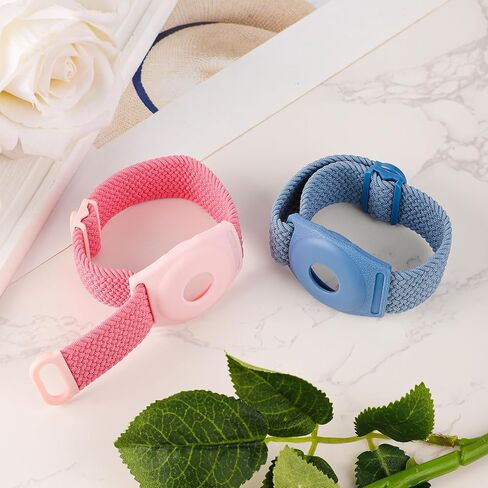 2pcs Holder for Princess Cruise Medallion, Adjustable Braided Bracelet Comfortable Wristband Men Women Compatible with Princess Medallion Holder Accessories (Blue, Pink) in Saudi Arabia