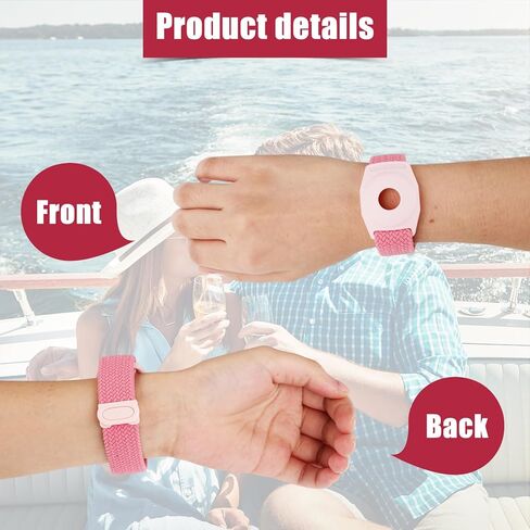 2pcs Holder for Princess Cruise Medallion, Adjustable Braided Bracelet Comfortable Wristband Men Women Compatible with Princess Medallion Holder Accessories (Blue, Pink) in Saudi Arabia