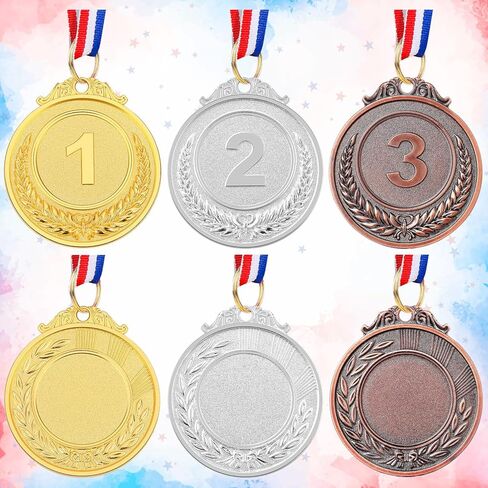 15Pcs Medals for Awards, Gold, Silver and Bronze Medals, 1st, 2nd, 3rd Award Medal for Competitions, Party, Sports Events and Celebration Souvenir in Kuwait