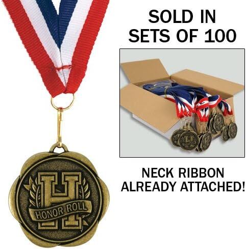 مجموعة من 100 ميدالية جوائز مع أشرطة للرقبة - لوحة الشرف in Kuwait