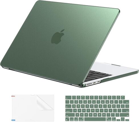 حالة Eoocoo متوافقة مع MacBook Air 13 بوصة 2025-2022 M4 M3 M2 A3240 A3113 A2681 ، علبة القشرة الصلبة الواقية مع قطعة قماش للهواء MAC 13.6 "غطاء محمول - منتصف الليل in Saudi Arabia