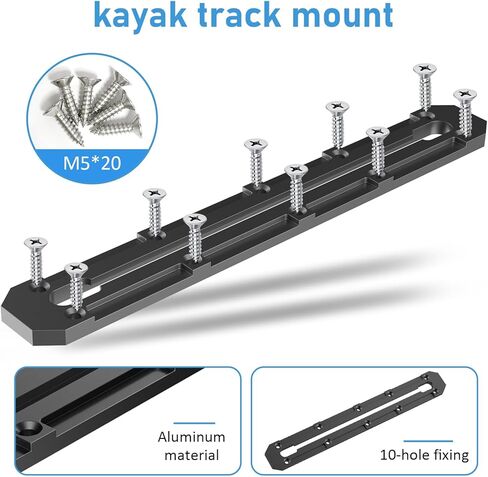قطعتان من حامل مسار كاياك، مسار سكة حديد كاياك، مسار كاياك من الألومنيوم، ملحقات تثبيت مسار كاياك، لحامل قضيب الصيد، حامل الأكواب، حاملات المجداف، مرابط المرساة (12 بوصة) in Kuwait