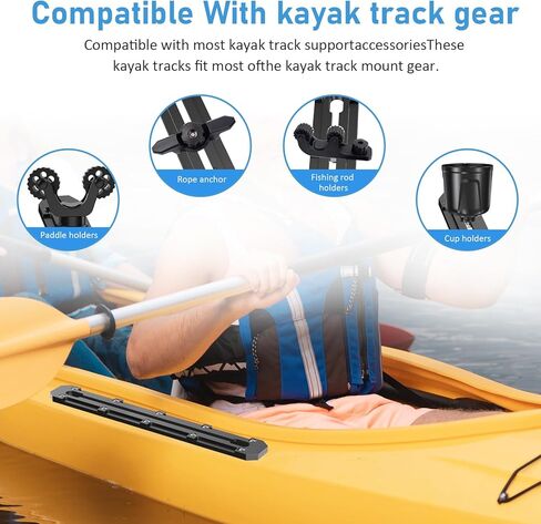 قطعتان من حامل مسار كاياك، مسار سكة حديد كاياك، مسار كاياك من الألومنيوم، ملحقات تثبيت مسار كاياك، لحامل قضيب الصيد، حامل الأكواب، حاملات المجداف، مرابط المرساة (12 بوصة) in Kuwait