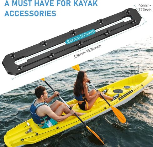 قطعتان من حامل مسار كاياك، مسار سكة حديد كاياك، مسار كاياك من الألومنيوم، ملحقات تثبيت مسار كاياك، لحامل قضيب الصيد، حامل الأكواب، حاملات المجداف، مرابط المرساة (12 بوصة) in Kuwait