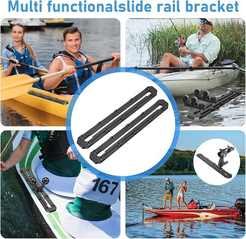 قطعتان من حامل مسار كاياك، مسار سكة حديد كاياك، مسار كاياك من الألومنيوم، ملحقات تثبيت مسار كاياك، لحامل قضيب الصيد، حامل الأكواب، حاملات المجداف، مرابط المرساة (12 بوصة) in Kuwait