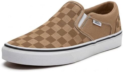 حذاء Asher سهل الارتداء للرجال من Vans | حذاء رياضي مريح للمشي والموضة والارتداء اليومي، لون بني فحمي منقوش، 11 in Kuwait