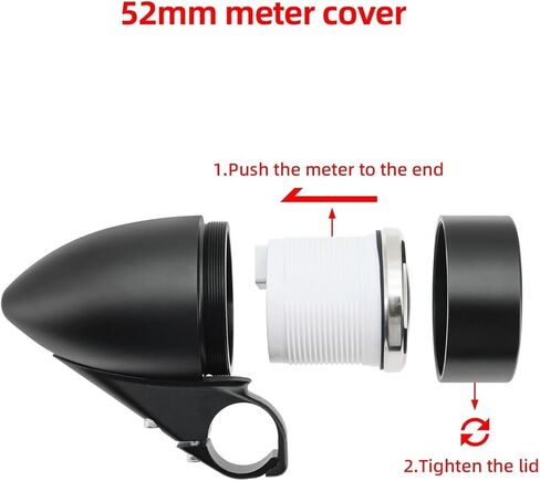 Motorcycle Odometer Digital AD Motorcycle One Piece Bracket 52mm 250g Meter Gauge Cover Tachometer Holder Instrument Mount for Most car Models in Kuwait