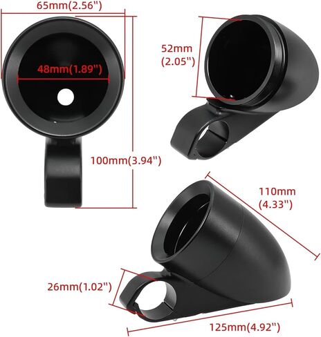 Motorcycle Odometer Digital AD Motorcycle One Piece Bracket 52mm 250g Meter Gauge Cover Tachometer Holder Instrument Mount for Most car Models in Kuwait