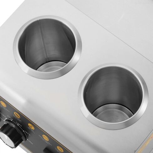 Dyna-Living Electric Sauce Warmer Dispenser with Removable Storage Rack, Commercial Nacho Cheese Warmer with Independent Temp Control Hot Fudge Warmer for Caramel Chocolate w/ 650ml Squeeze Bottle*2 in Kuwait