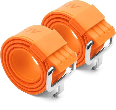 Utility Straps Pro (عبوتان) - أشرطة آمنة شديدة التحمل بوزن 40 رطل للدراجات والزلاجات ومعدات الدراجات النارية والأدوات والمزيد - مقاومة للتجميد، برتقالي آمن (20 بوصة (50 سم)) in Kuwait