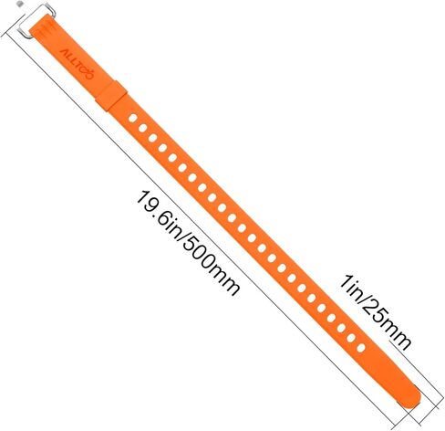 Utility Straps Pro (عبوتان) - أشرطة آمنة شديدة التحمل بوزن 40 رطل للدراجات والزلاجات ومعدات الدراجات النارية والأدوات والمزيد - مقاومة للتجميد، برتقالي آمن (20 بوصة (50 سم)) in Kuwait