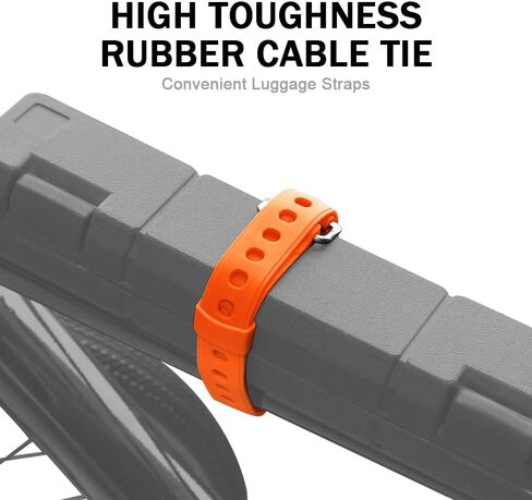 Utility Straps Pro (عبوتان) - أشرطة آمنة شديدة التحمل بوزن 40 رطل للدراجات والزلاجات ومعدات الدراجات النارية والأدوات والمزيد - مقاومة للتجميد، برتقالي آمن (20 بوصة (50 سم)) in Kuwait