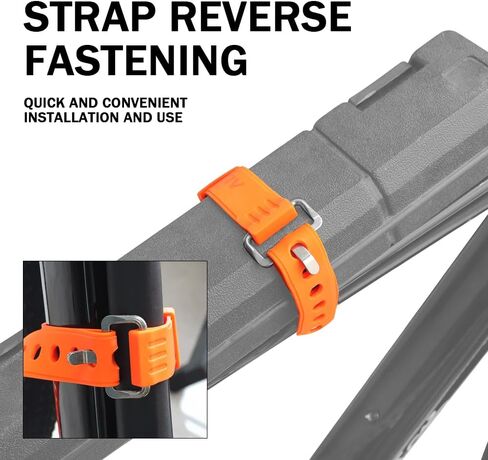 Utility Straps Pro (عبوتان) - أشرطة آمنة شديدة التحمل بوزن 40 رطل للدراجات والزلاجات ومعدات الدراجات النارية والأدوات والمزيد - مقاومة للتجميد، برتقالي آمن (20 بوصة (50 سم)) in Kuwait