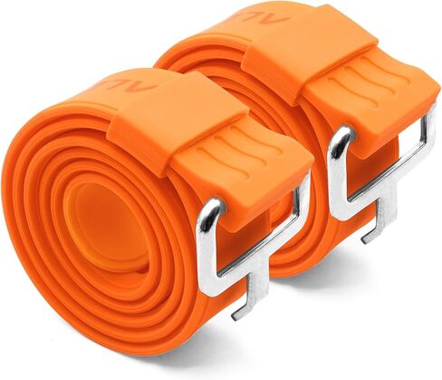 Utility Straps Pro (عبوتان) - أشرطة آمنة شديدة التحمل بوزن 40 رطل للدراجات والزلاجات ومعدات الدراجات النارية والأدوات والمزيد - مقاومة للتجميد، برتقالي آمن (20 بوصة (50 سم)) in Kuwait